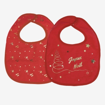 Set of 2 newborn bibs - Christmas Set of 2 newborn bibs - Christmas