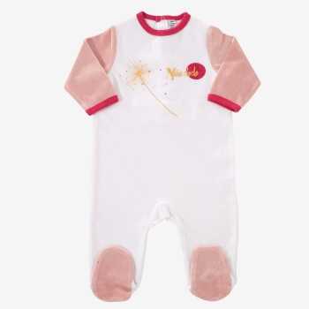 pijama de bebé branco e cor-de-rosa pijama de bebé branco e cor-de-rosa