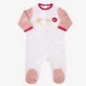 pijama de bebé branco e cor-de-rosa pijama de bebé branco e cor-de-rosa