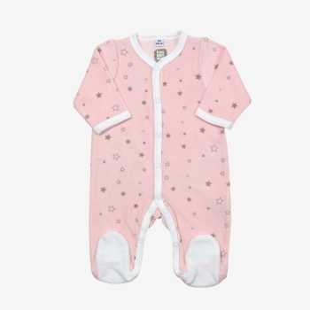 Pijama "Só a Mamã, o Papá e Eu" rosa com estrelas