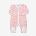 Pijama "Só a Mamã, o Papá e Eu" rosa com estrelas