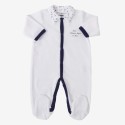 Pijama "Só a Mamã, o Papá e Eu" azul-marinho com gola de estrelas