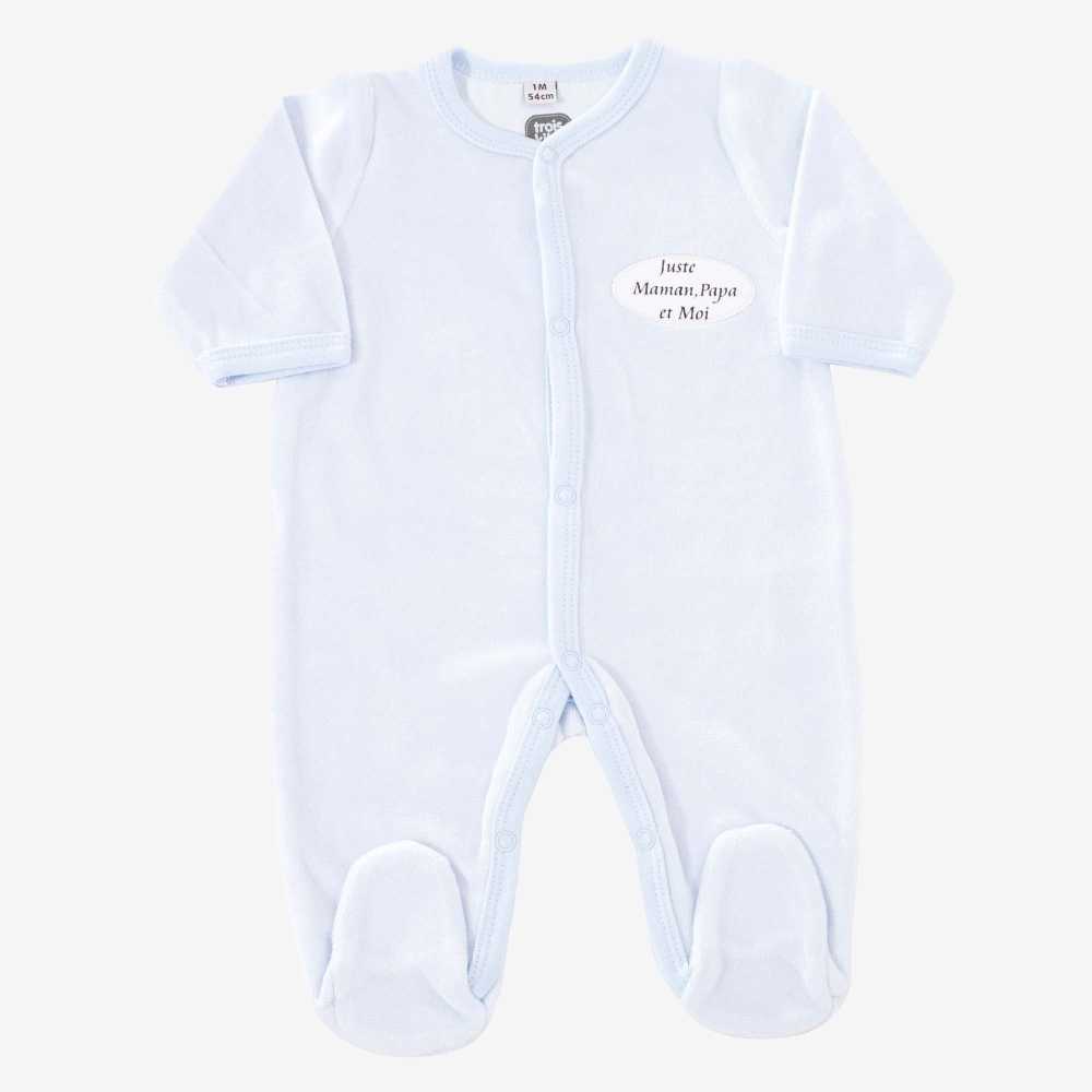 Pijama "Só a Mamã, o Papá e Eu" azul