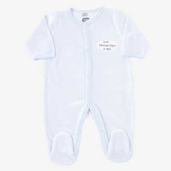 Pijama "Só a Mamã, o Papá e Eu" azul
