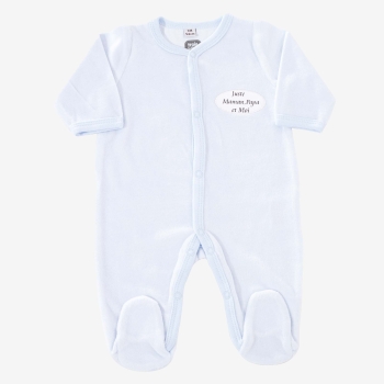 Pigiama "Solo Mamma, Papà e Io" blu