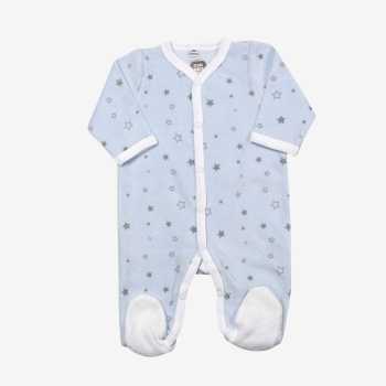 Pijama «Só a Mamã, o Papá e Eu» azul com estrelas
