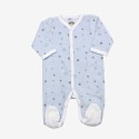 Pijama «Só a Mamã, o Papá e Eu» azul com estrelas