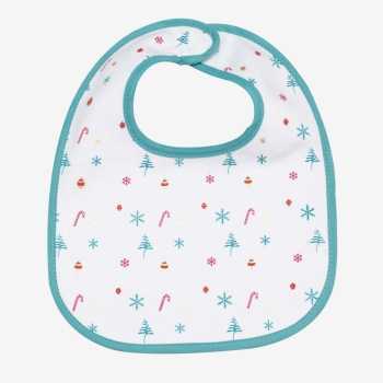 Bonito babete para os primeiros meses, para o Natal