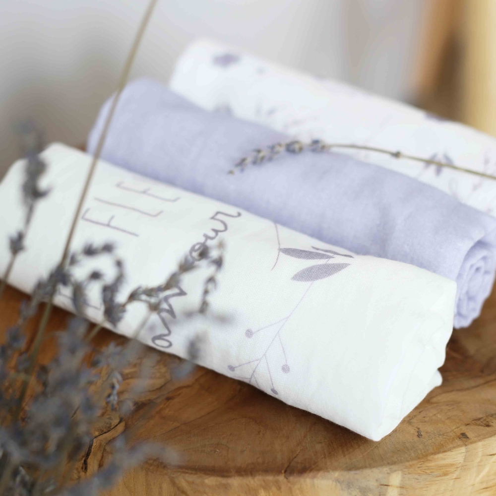 Beautiful lilac swaddles