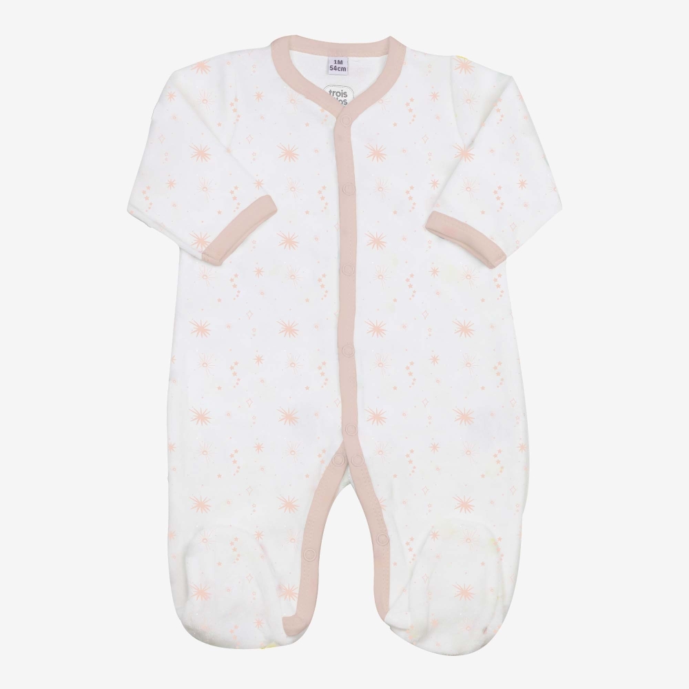 Pijama manta blanco con lazos rosas Pijama manta blanco con lazos rosas