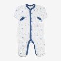 White sleepsuit with blue confetti White sleepsuit with blue confetti