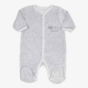 Pijama gris jaspeado bordado u00ABmini-nousu00BB Pijama gris jaspeado bordado u00ABmini-nousu00BB