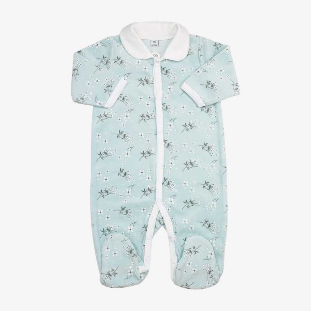 Babygrow azul-celeste com gola à bebé