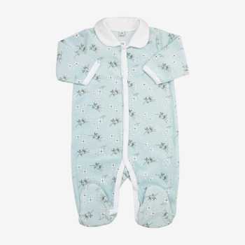 Babygrow azul-celeste com gola à bebé