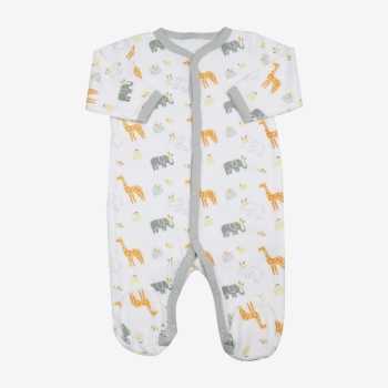 Pijama de veludo para bebé com tema de selva