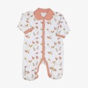 Babygrow terracota com gola Peter Pan