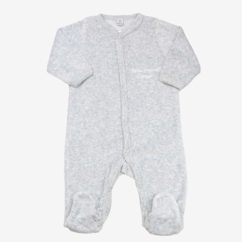 Grau melierter Baby-Schlafanzug