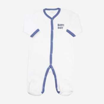 Pijama de bebé branco e azul "bebé feliz" Pijama de bebé branco e azul "bebé feliz"