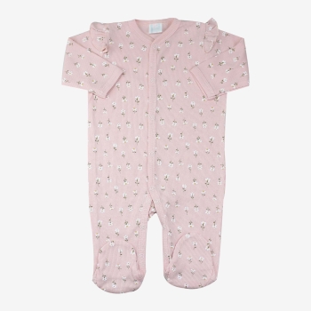 Roze katoenen geribbeld babyslaappakje Roze katoenen geribbeld babyslaappakje
