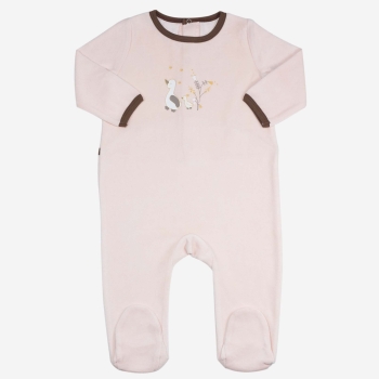 Pyjama bébé rose décoré de la famille oies