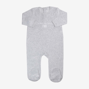Heathered grey baby pajamas Heathered grey baby pajamas