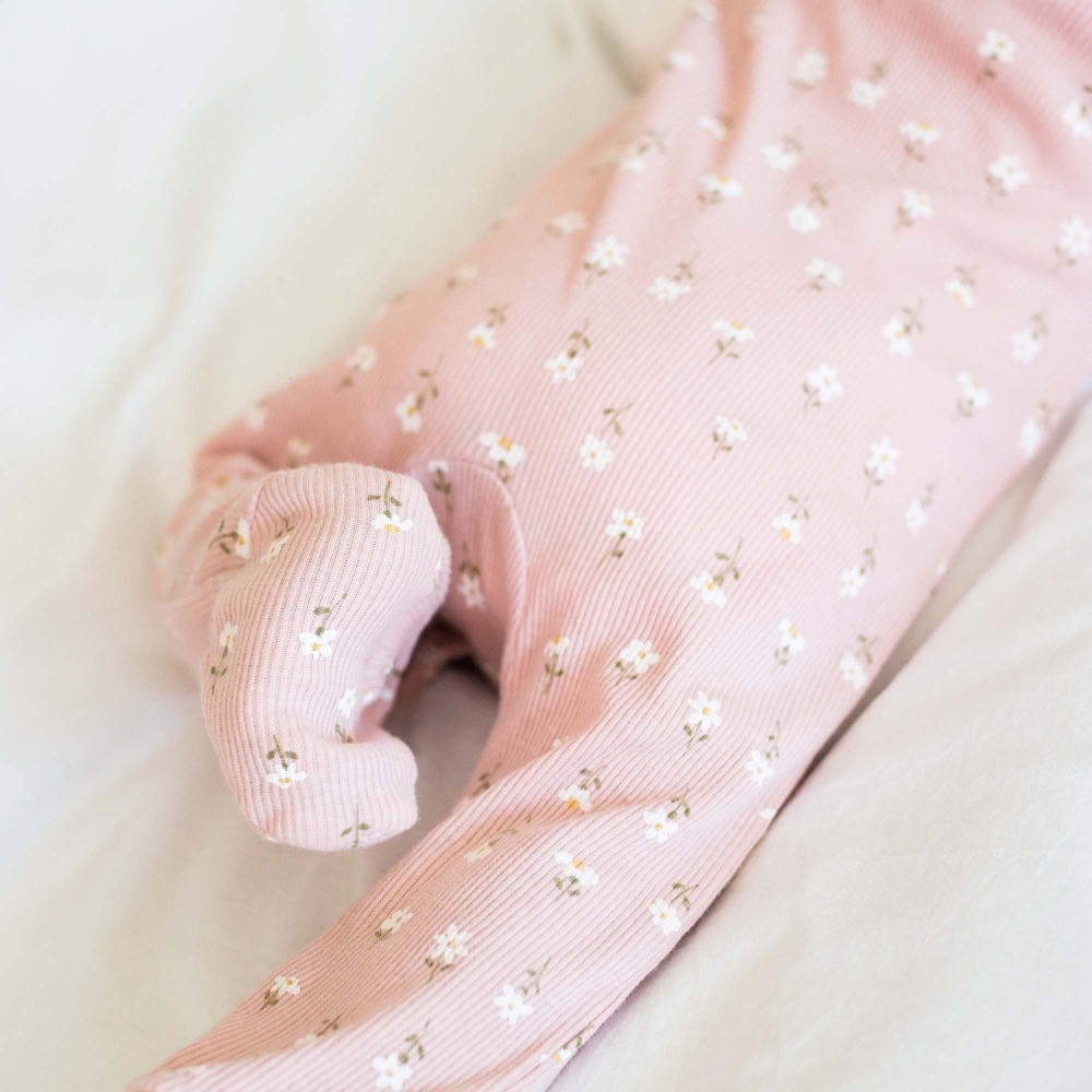 Baby girl in summer pajamas