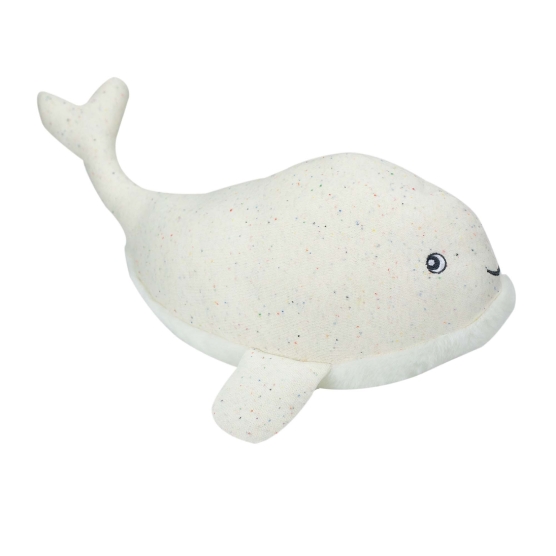 beige mottled whale plush toy 40 cm