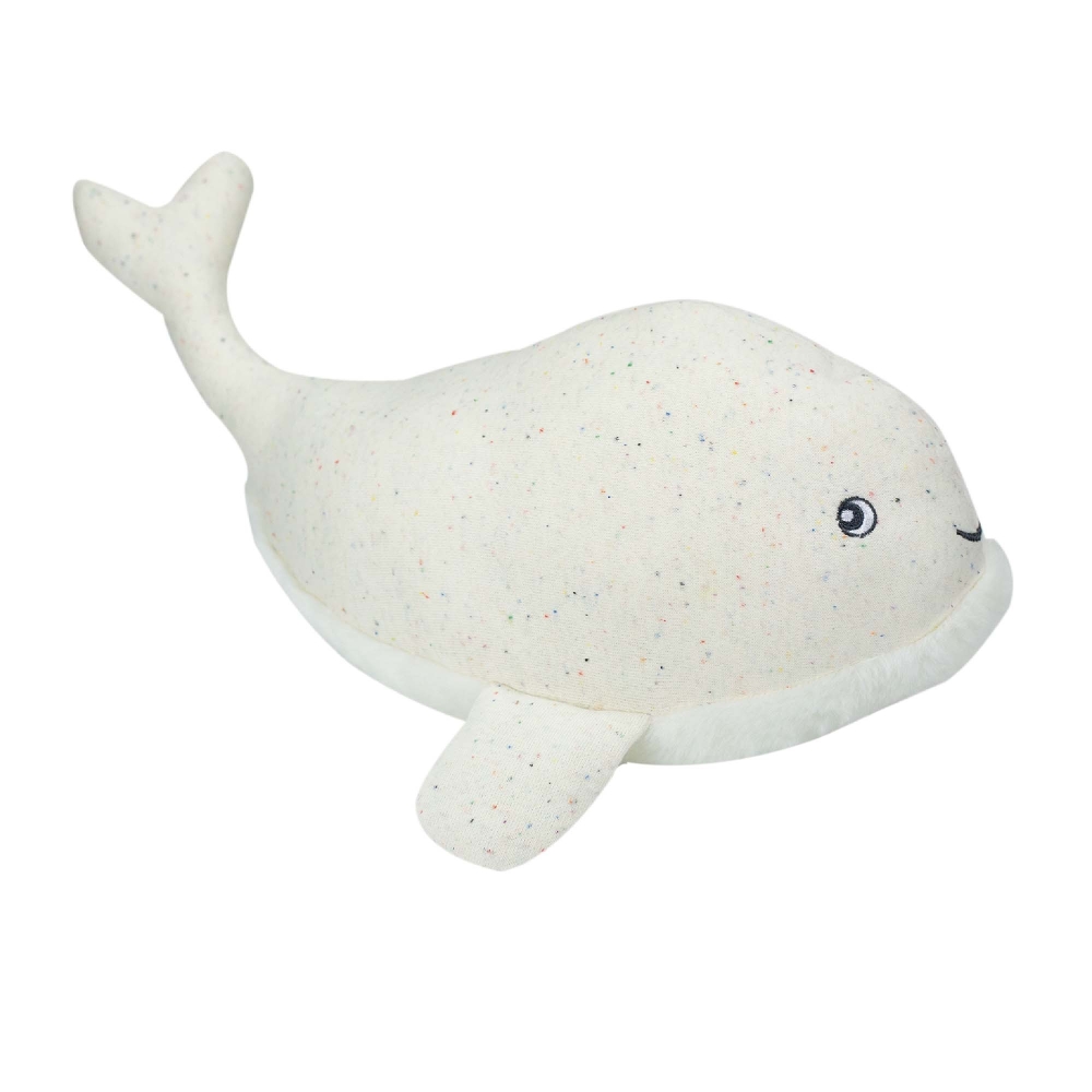 beige mottled whale plush toy 40 cm