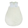 heathered sleeping bag with turtle embroidery on top