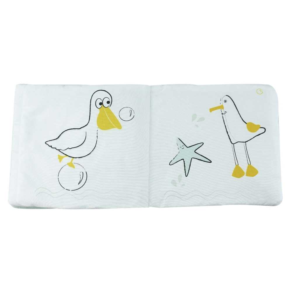 livro para bebés aberto com gaivota, estrela e gaivotão livro para bebés aberto com gaivota, estrela e gaivotão