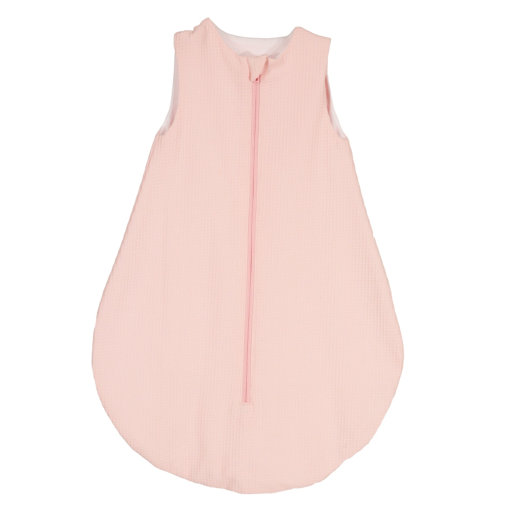 Rosa Baby-Sommerschlafsack aus Wabenpiqué, TOG 0.5
