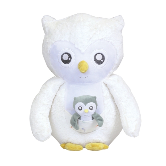 Peluche XXL Violetta e il suo piccolo cucciolo della collezione Cache-cache en forêt.