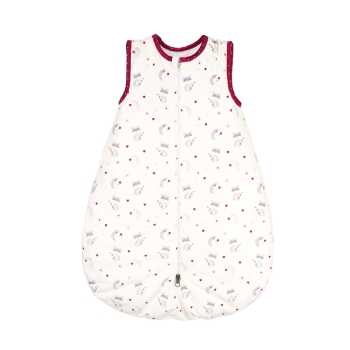 Saco de dormir para bebé recém-nascida, branco e beringela - 0/6 meses Saco de dormir para bebé recém-nascida, branco e beringela - 0/6 meses