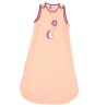 saco de dormir de verão para menina em rosa-salmão e beringela, com ouriço sobre fundo branco saco de dormir de verão para menina em rosa-salmão e beringela, com ouriço sobre fundo branco
