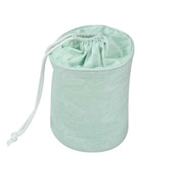 fotografia do produto cesto de arrumação portátil verde-leite com motivos oceânicos