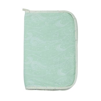 product photo of health record book cover in aqua nova green