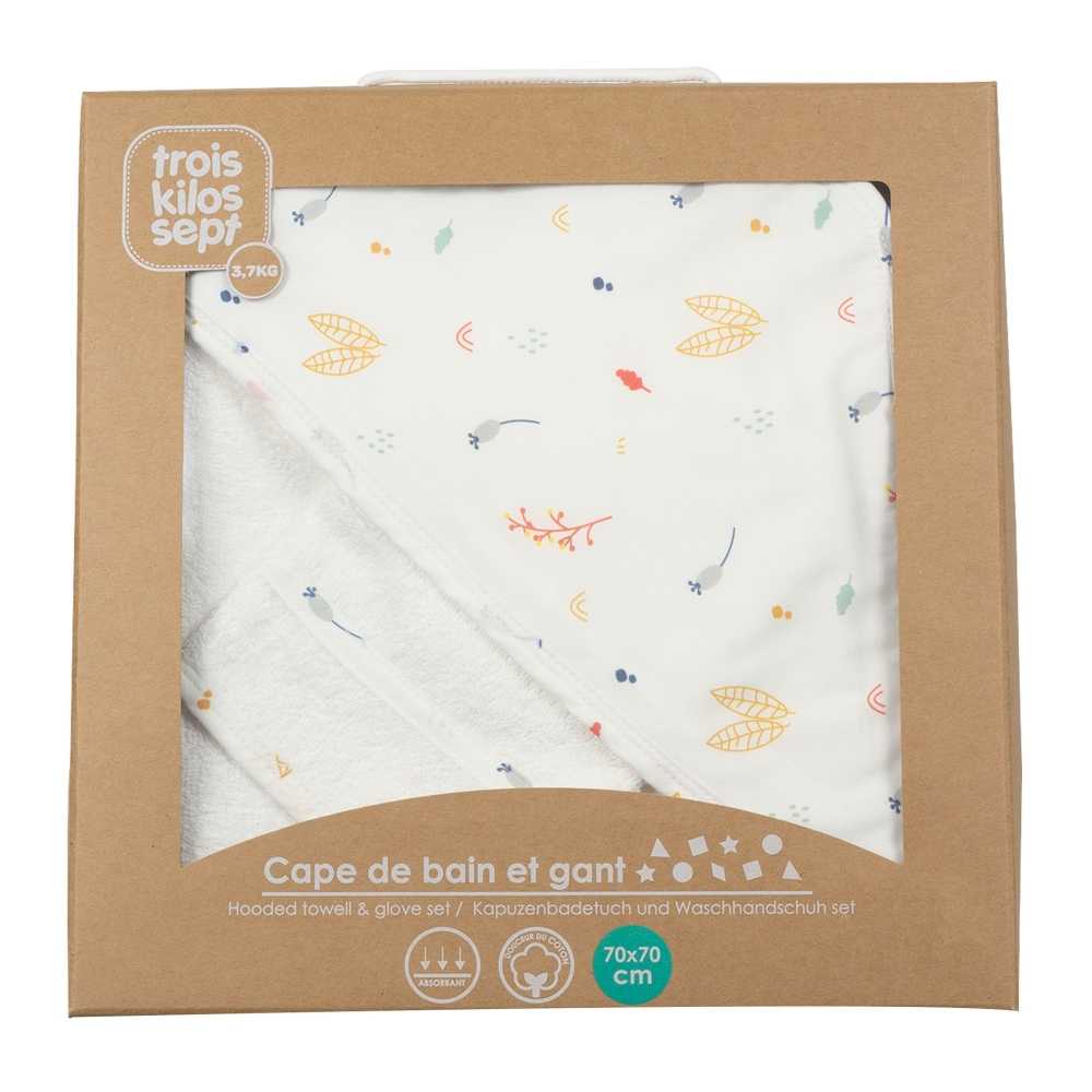 conjunto de banho Às escondidas na floresta na sua embalagem de papel kraft
