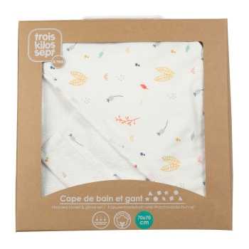 conjunto de banho Às escondidas na floresta na sua embalagem de papel kraft