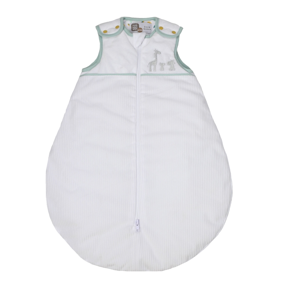 Baby sleeping bag 65 cm Kolala and his tribe tog 2 white and sage green Baby sleeping bag 65 cm Kolala and his tribe tog 2 white and sage green