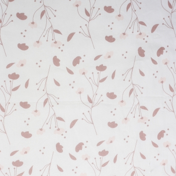zoom matière et motif fleuri de la gigoteuse naissance en coton bio Rose & Lili