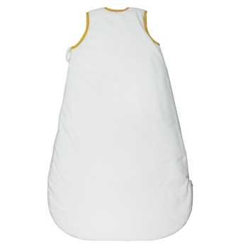 Saco de dormir branco para bebé visto de costas Saco de dormir branco para bebé visto de costas
