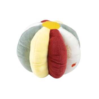 Bola sensorial em tons de verde-sálvia, terracota, mostarda e branco Bola sensorial em tons de verde-sálvia, terracota, mostarda e branco