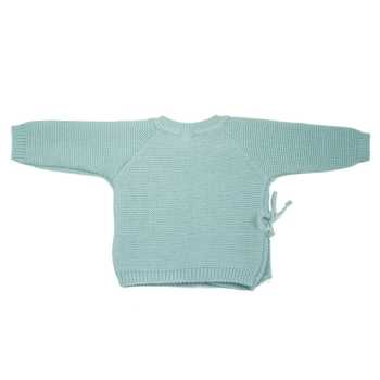 back of the mixed sage green bra for baby 0-1 months