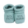 Pantufas de bebé verde-sálvia 50% papá 50% mamã Pantufas de bebé verde-sálvia 50% papá 50% mamã