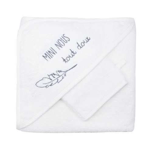 baby hooded towel mini us grey