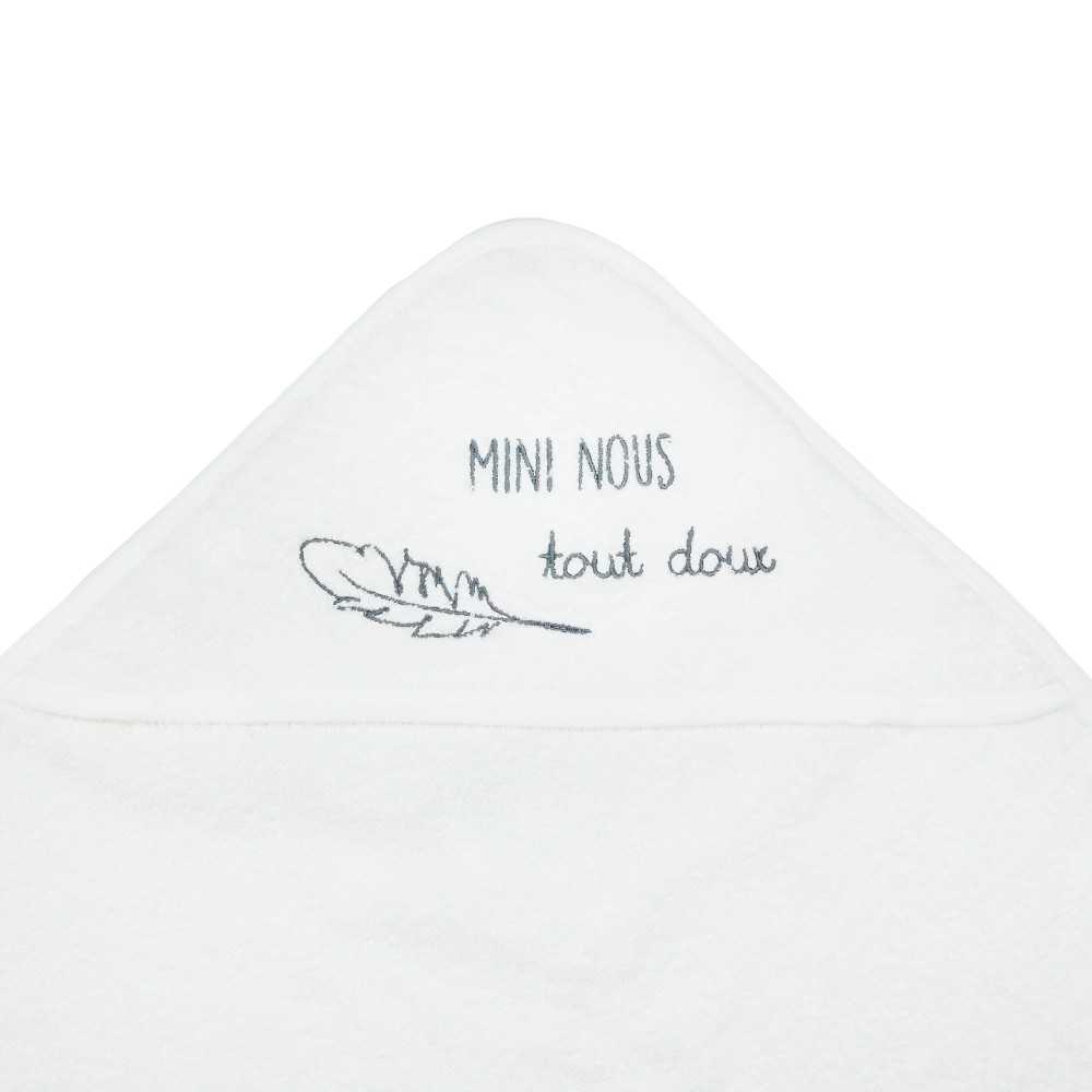 Toalha de banho com capuz para bebé 100% algodão MINI NOUS muito macia Toalha de banho com capuz para bebé 100% algodão MINI NOUS muito macia