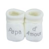scarpine da neonato papà d'amore bianche scarpine da neonato papà d'amore bianche