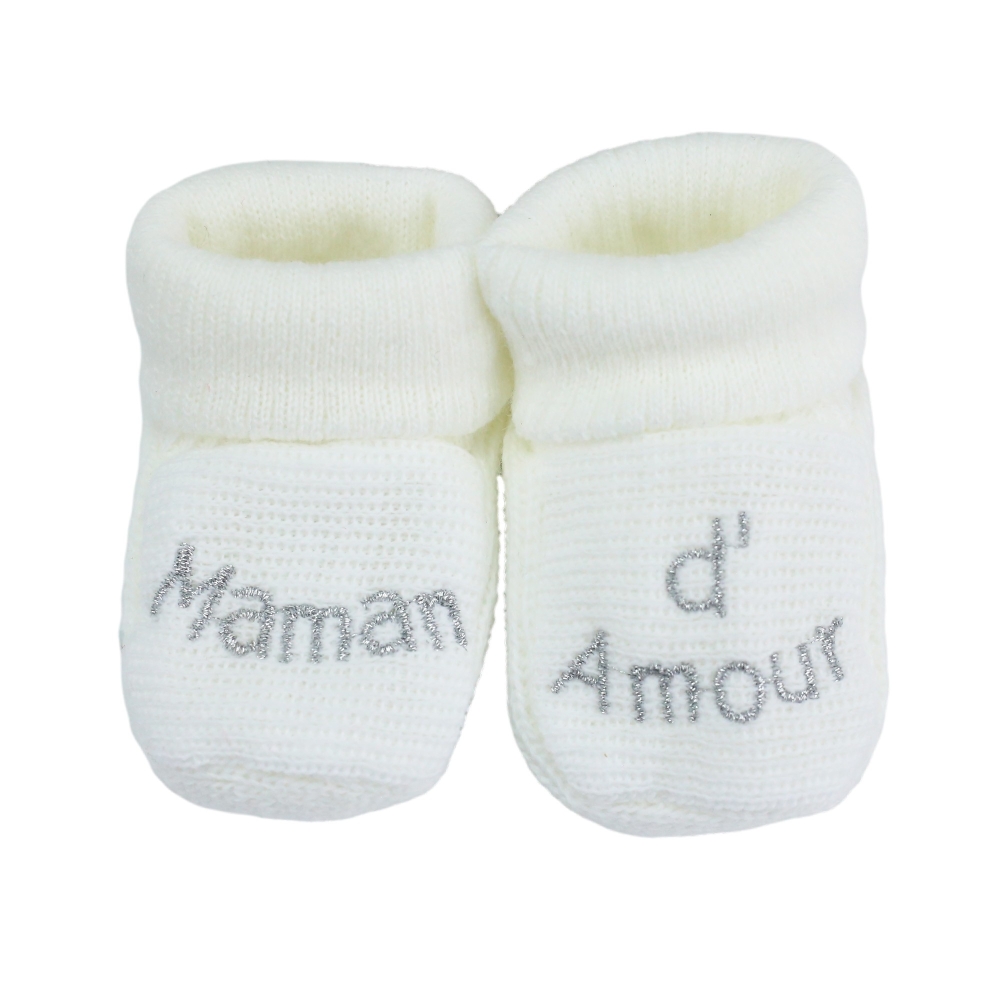 baby booties mommy's love white baby booties mommy's love white