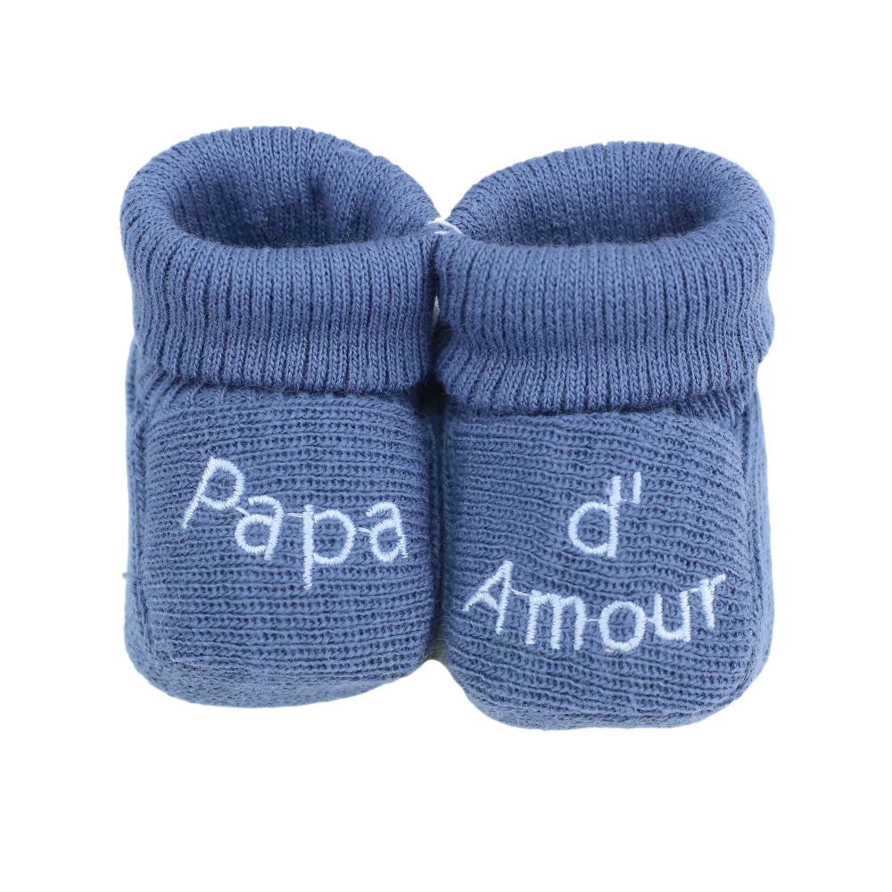 Babyschuhe Papa d'amour blau Babyschuhe Papa d'amour blau
