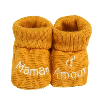 Babyschuhe Mama d'amour senf Babyschuhe Mama d'amour senf